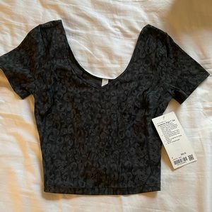 NWT lululemon align tee intertwined camo size 6